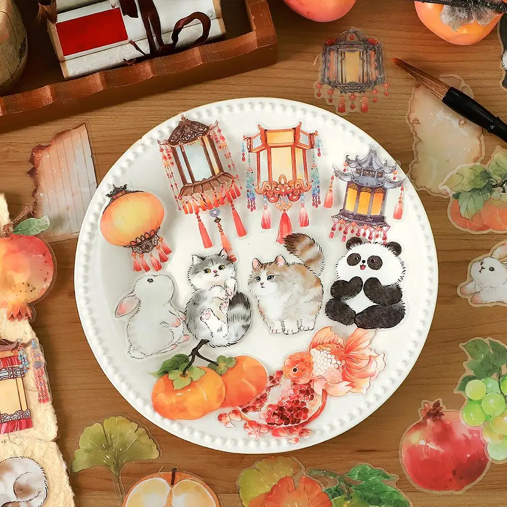 

Cute Animals Plants PET Stickers Kawaii Decor Sketchbook DIY Scrapbooking Material Art Phone Diary Creativity Aesthetic Notebook