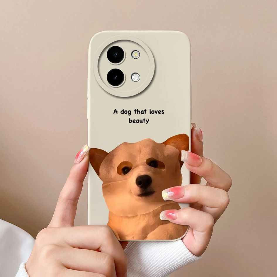 Stylish Painted Anti-Slip Liquid Silicone Phone Case