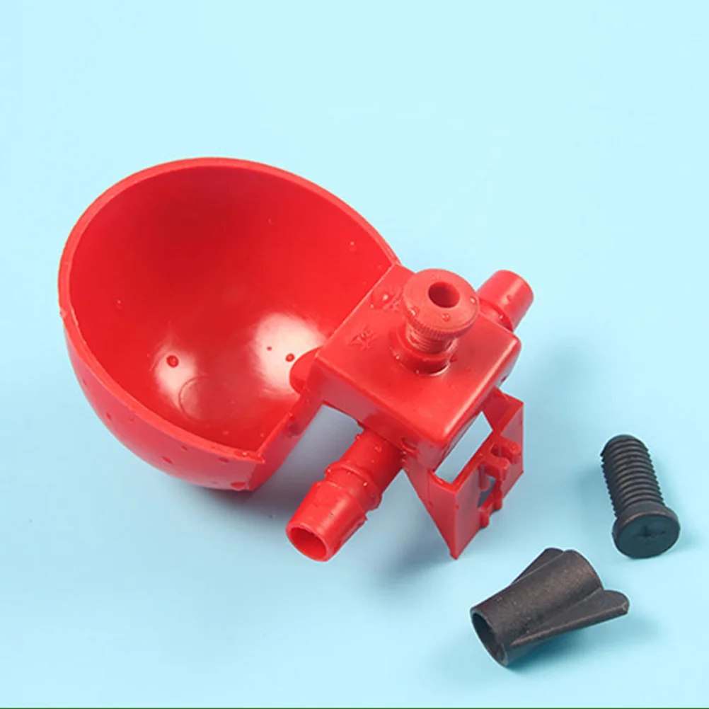 

20 PCS Red Color Poultry Water Drinking Cups Dispenser Pigeon Waterer Chicken Drinker Redt