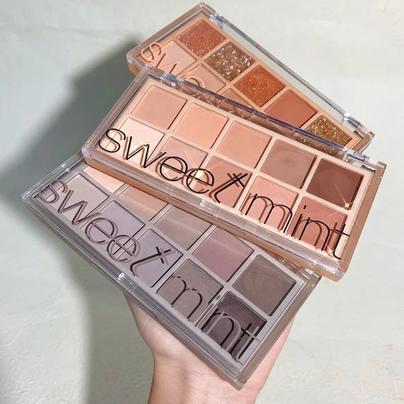 Milk Tea Earth Tones Matte & Pearl Shimmer Eyeshadow Palette - 10 Colors