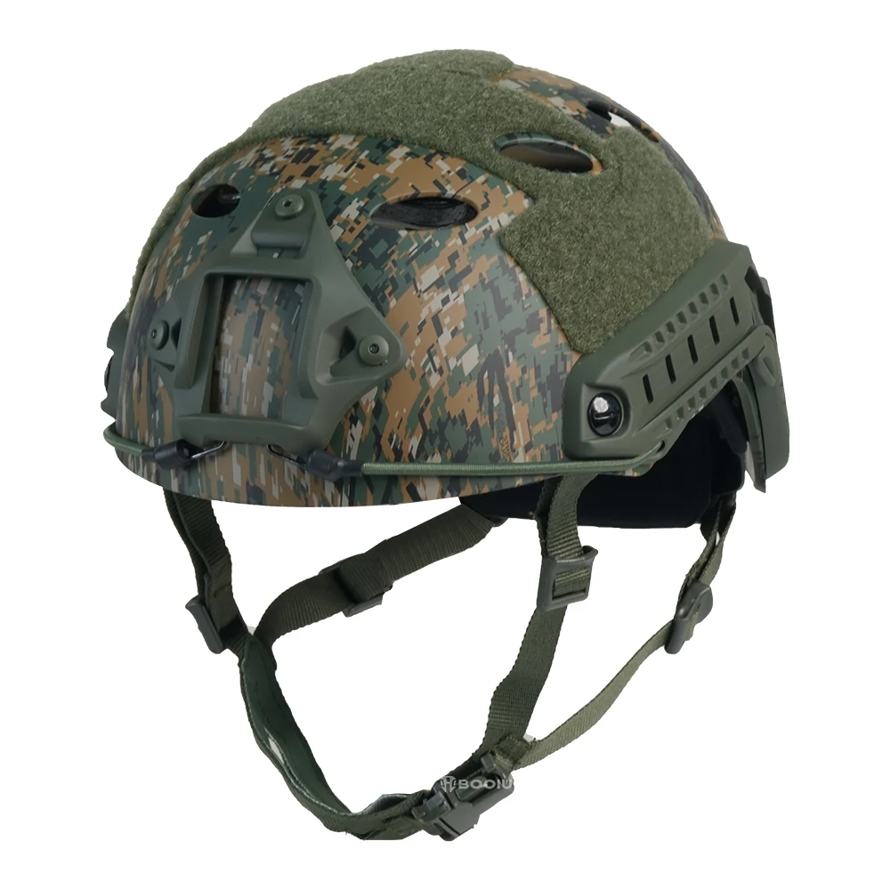 BOOIU Fast Tactical Helmets ABS Adjustable Knob Disguise CP Airsoft Helmet Outdoor Sports Hunting CS Military Protect Equipment