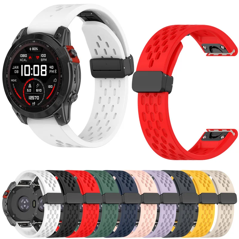 

Ремешок силиконовый для Garmin Fenix 7X pro fenix3 Fenix 6X PRO, мягкий браслет для смарт-часов, аксессуары для наручных часов, 26 мм