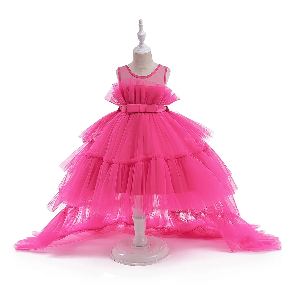 Elegant Tulle Bridesmaid Party Baby Girl Dress Toddler Bow Baptism Birthday  Wedding Princess Dresses Christmas Prom Kids Clohing - AliExpress 1501