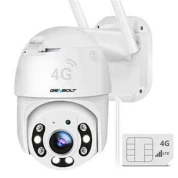 TELECAMERA IP DA Esterno GENBOLT PER SIM CARD 4G LTE GSM HD 2K 3MP F1.6 DC e POE 24/7 Record 1