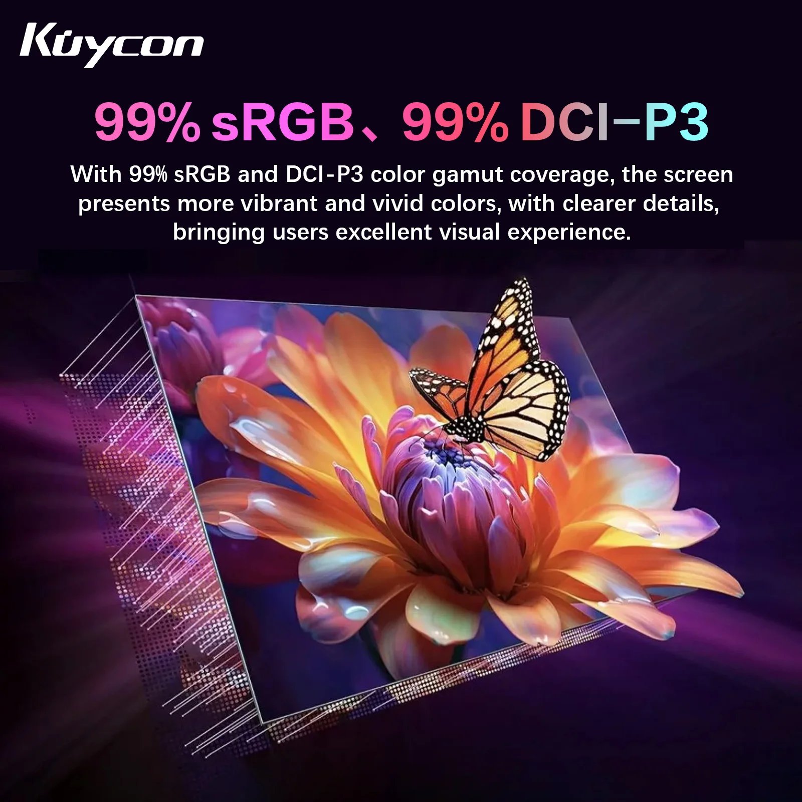 쿠이콘 32인치 G32P 컴퓨터 모니터 6K UHD 알루미늄 합금 바디 PC 디스플레이 고주사율 광택 스크린 디자인 사진 촬영용