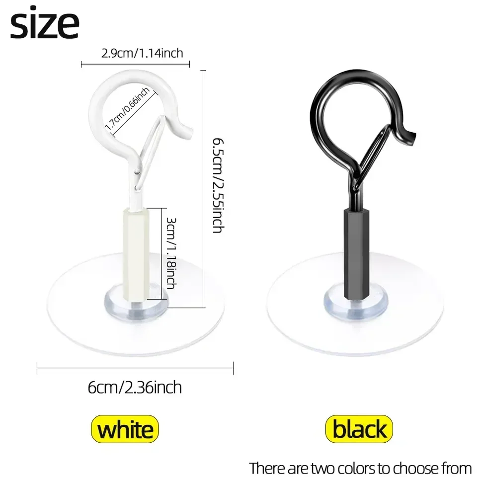 2/10PCS Q-Hanger Screw Hooks Hear Ceiling Hooks for Hanging Plant with Safety Buckle Stainless Steel Outdoor String Light