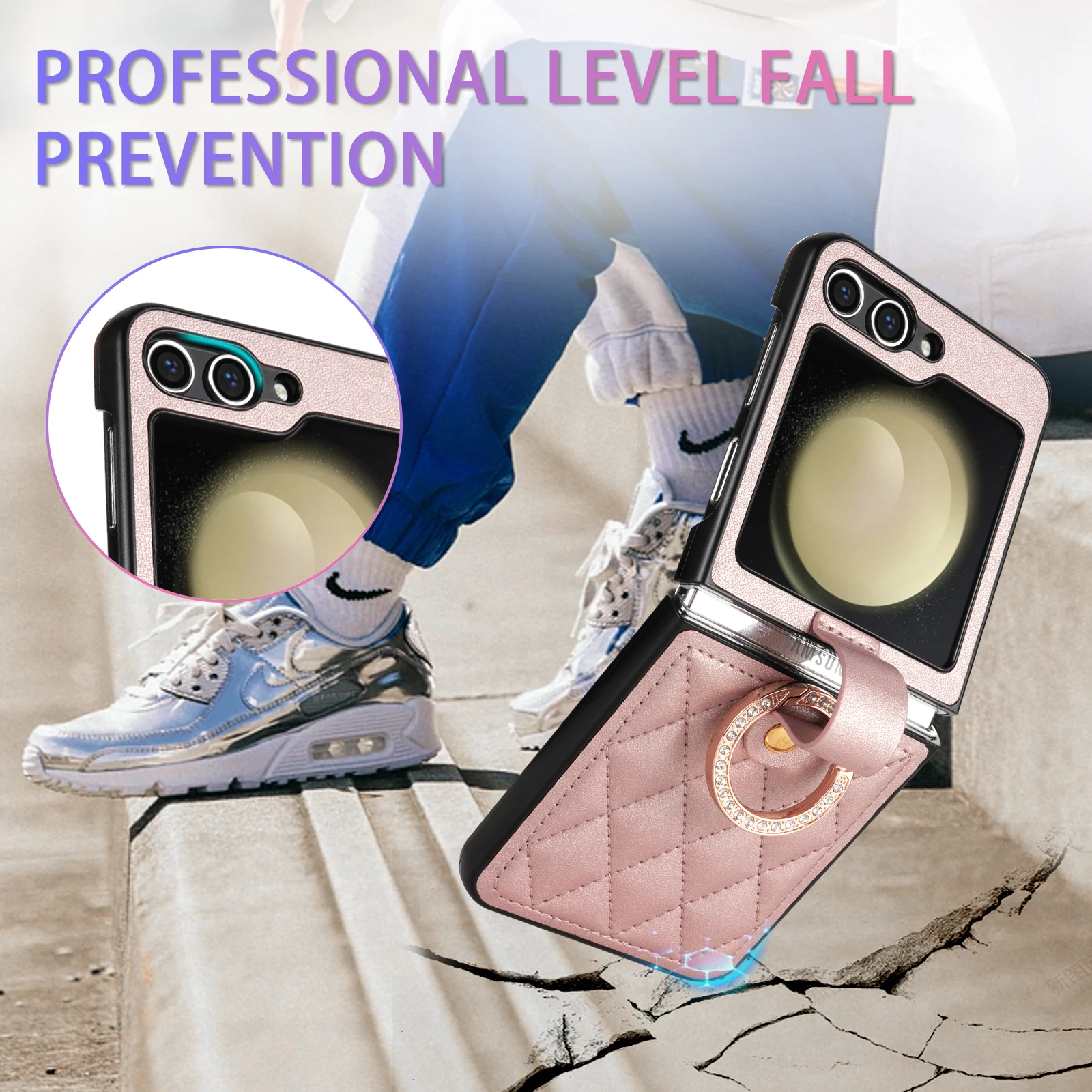 عالية الجودة بو الجلود حلقة حامل قضية الهاتف لسامس...