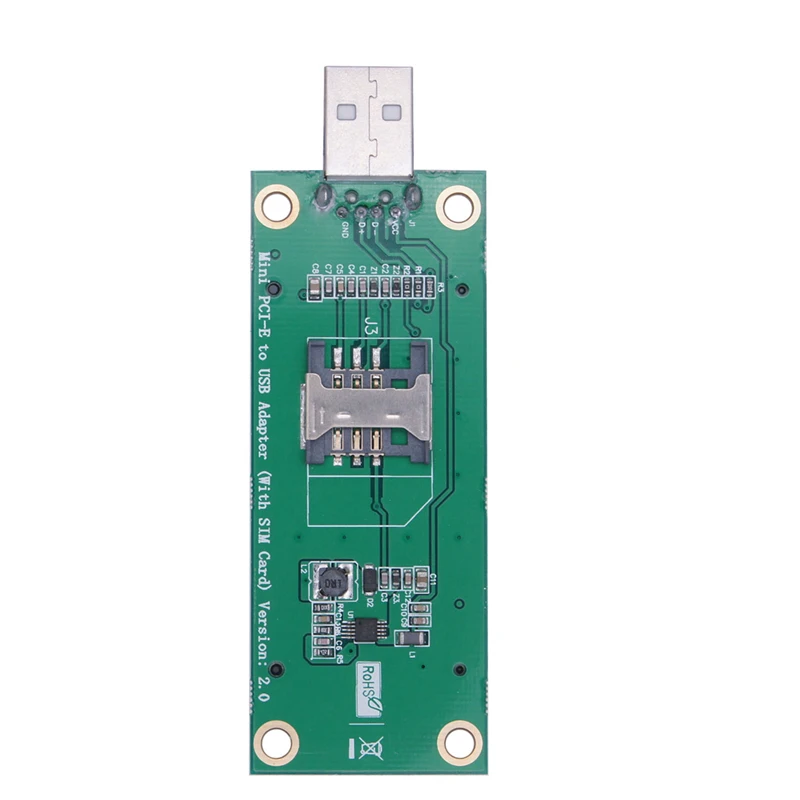 PC용 미니 PCIE-USB2.0 네트워크 어댑터, SIM 카드 슬롯 지지대, 3G 4G WWAN LTE 모듈, 미니 PCI-E-USB 라이저 보드, 6 핀, 8 핀