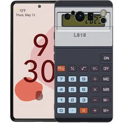 Custodia per telefono in TPU morbido shockproof design vintage calcolatrice - Nero
