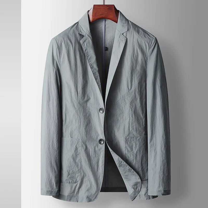 Black Suit Men Spring Summer Thin Small Suit Business Casual Clothes Trendy Single West Men Soild Color Coats men suit jacket