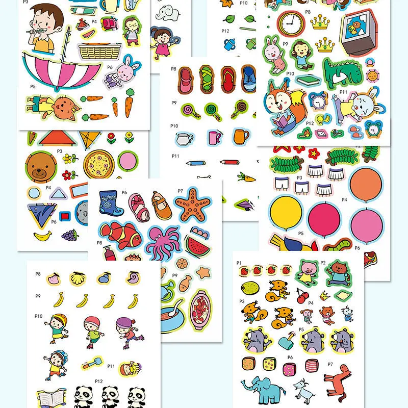 Anos de Idade Bebê Quebra-cabeça Divertido Jogo Adesivos Crianças Iluminação Leitura Imagem Livro Exercício Mão-cérebro Coordenação 3-4 6 Computers & Electronics