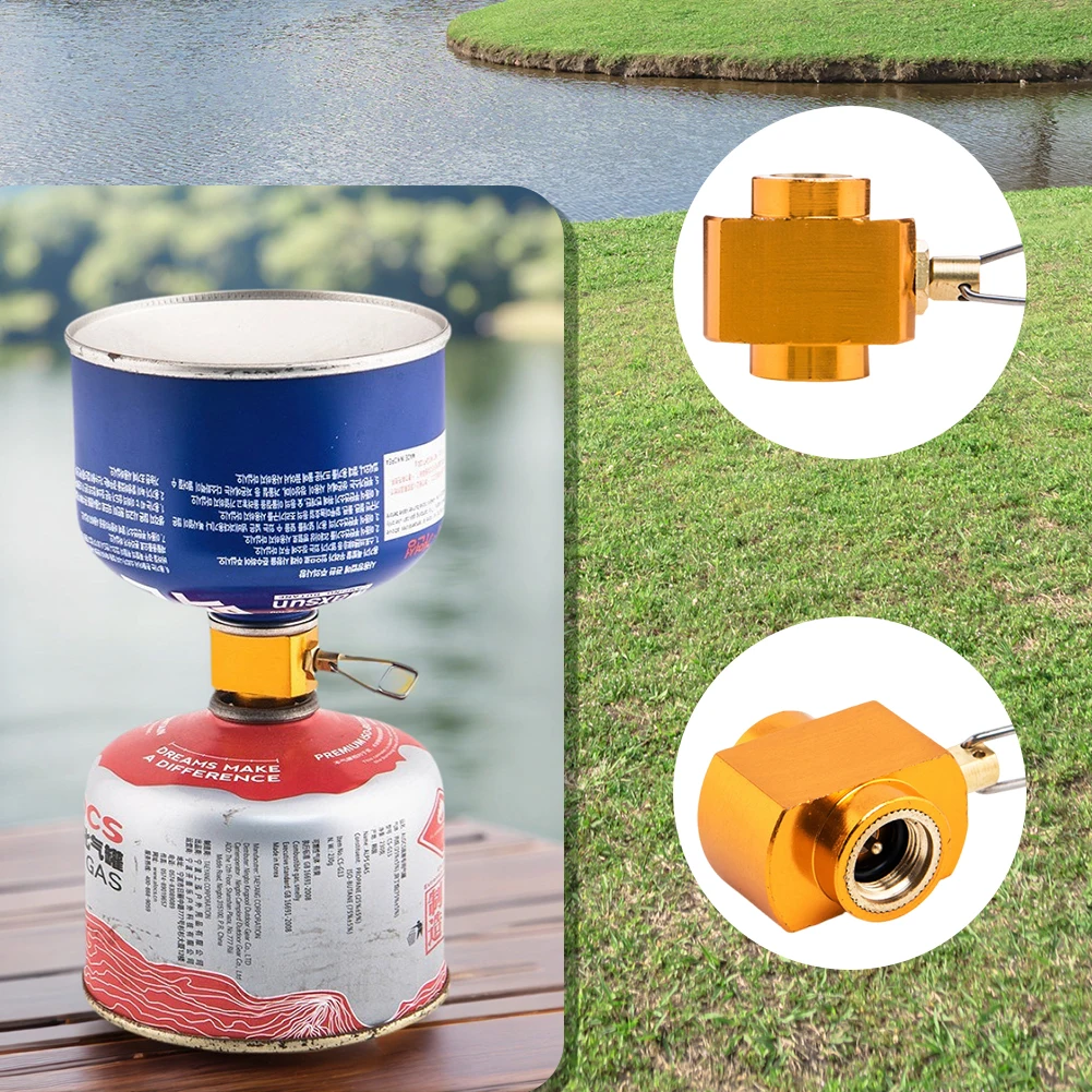 Gas Convertor Shifter Leakproof Refill Flat Tank Conversion Adapter Portable Gas Canister Refill Adapter for Outdoor Backpacking
