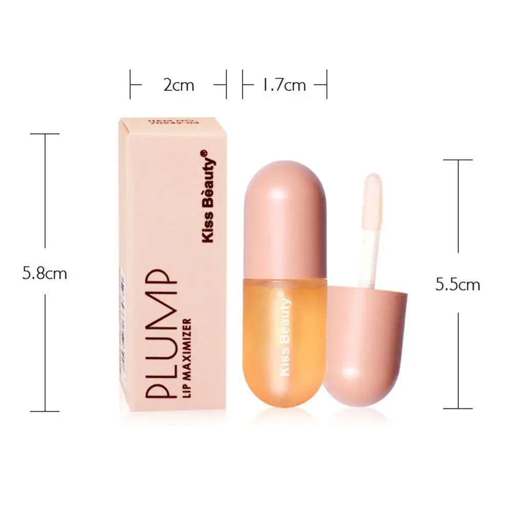 Mini Capsule Instant Volumising Lip Plumper Glitter Shine Lip Balm Long Lasting Moisturizer Oil Temperature Change Lipgloss