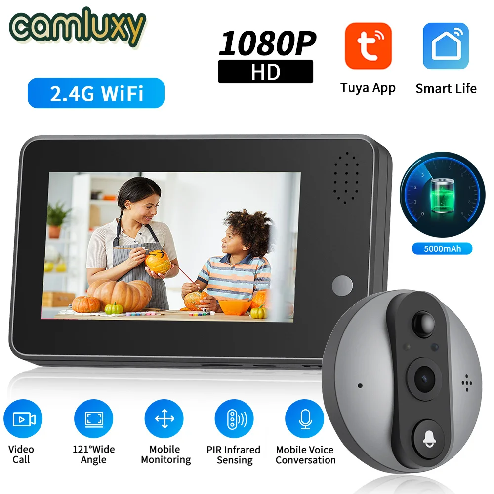 camluxy-43-inch-wifi-smart-peephole-doorbell-tuya-1080p-2mp-pixel-doorbell-camera-night-pir-motion-detection-door-viewer