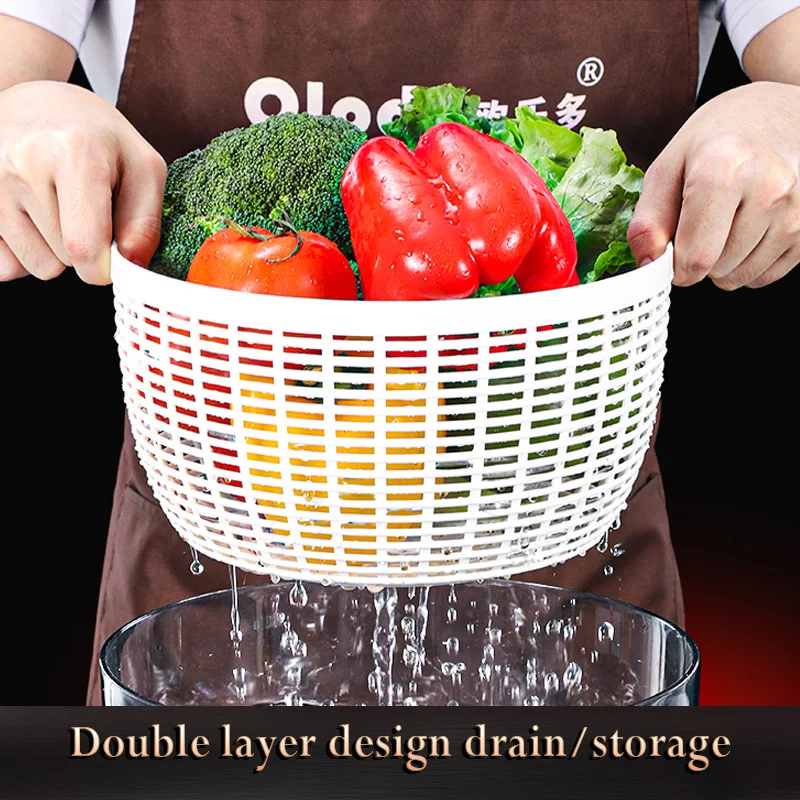 German vegetable dehydrator salad salad fruit drying machine manual hand rotating drain basket magic