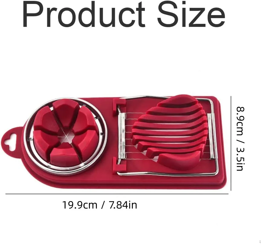 1pc 2 In 1 Egg Slicer Multipurpose Egg Slicer Hard Boiled Eggs Sturdy ABS Body Stainless Steel Wires Cutter egg cutter egg slicer