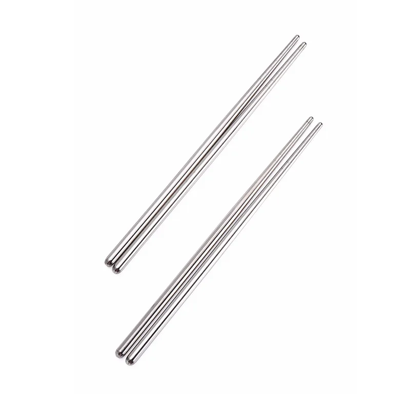 Non Slip Chopsticks Household Round Stainless Steel Canteen Fast Food High Temperature Korean Cutlery Set