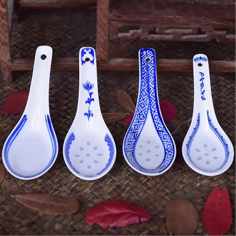 Description Picture 6 of item1pcs Ceramic Spoon China Soup Spoon Stir Soup Spoons for Soup And Rice Kitchen Tableware Dining Bar Tool