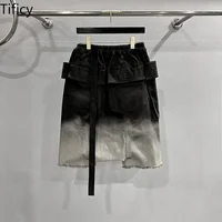 High street Wash Men's Dark Owens Style Workwear with Dual Ring Wash and Gradient Drop Off Haren Five Point Casual Shorts 2
