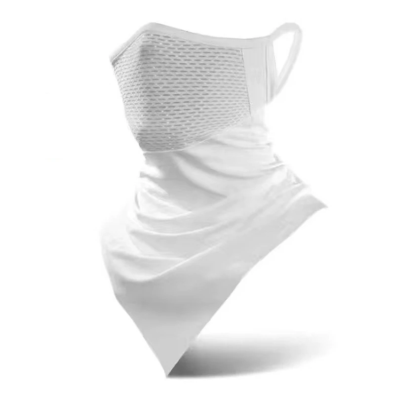 Cycling Bandana Bicycle Neckerchief Cycling Bandana UV Protection Mask Breathable Ice Silk Outdoor Hanging Ear Scarf