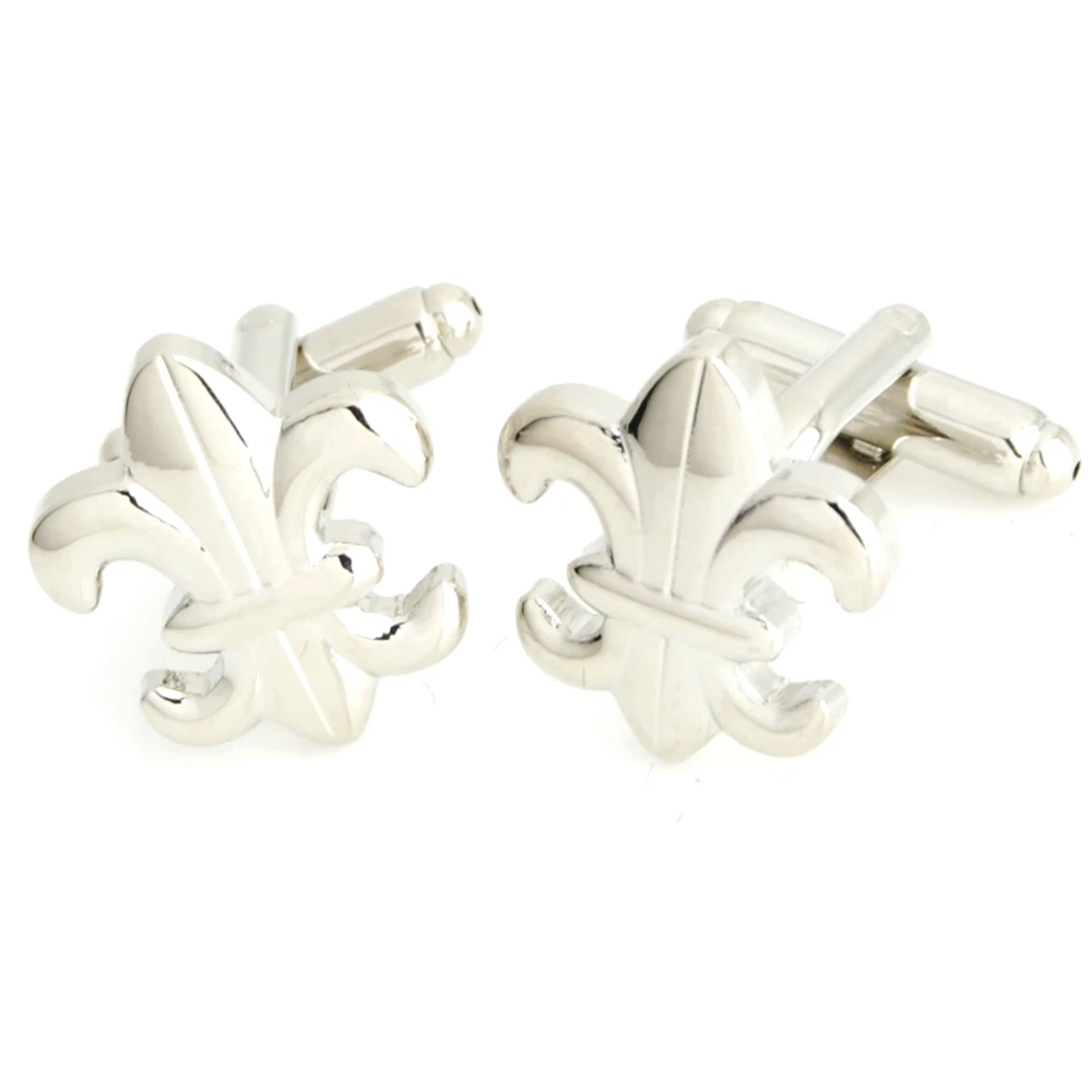 YH-1763 Novelty Enamel Fleur Di Lis Cufflinks, Flower Cufflinks