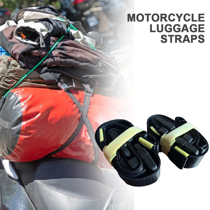 2pcs Motorcycle Luggage Strap Bundling Belt Quick Release Belt Cross-country Motorcycle Riding Equipment Universal Elastic Cord motorcycle luggage strap