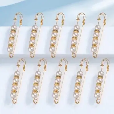 10Pcs 허리 브로치 핀 패션 합금 브로치 의류 브레스트핀 세련된 브로치 파티 선물 섬세한 브레스트핀