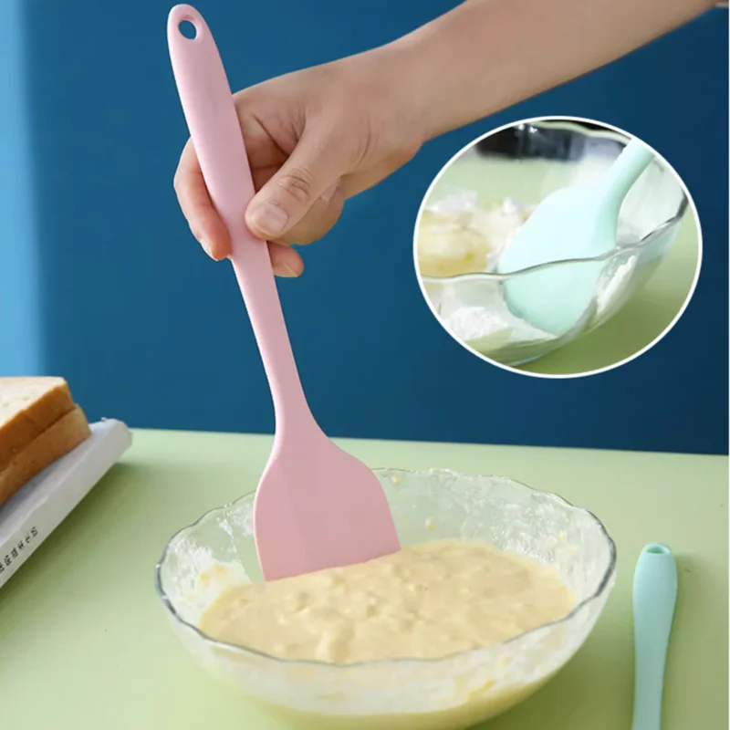 Description Picture 6 of itemNon-stick Pink Silicone Spatula Round Handle Cake Scraper Cream Butter Pastry Tools High Temperature Things for Kitchens
