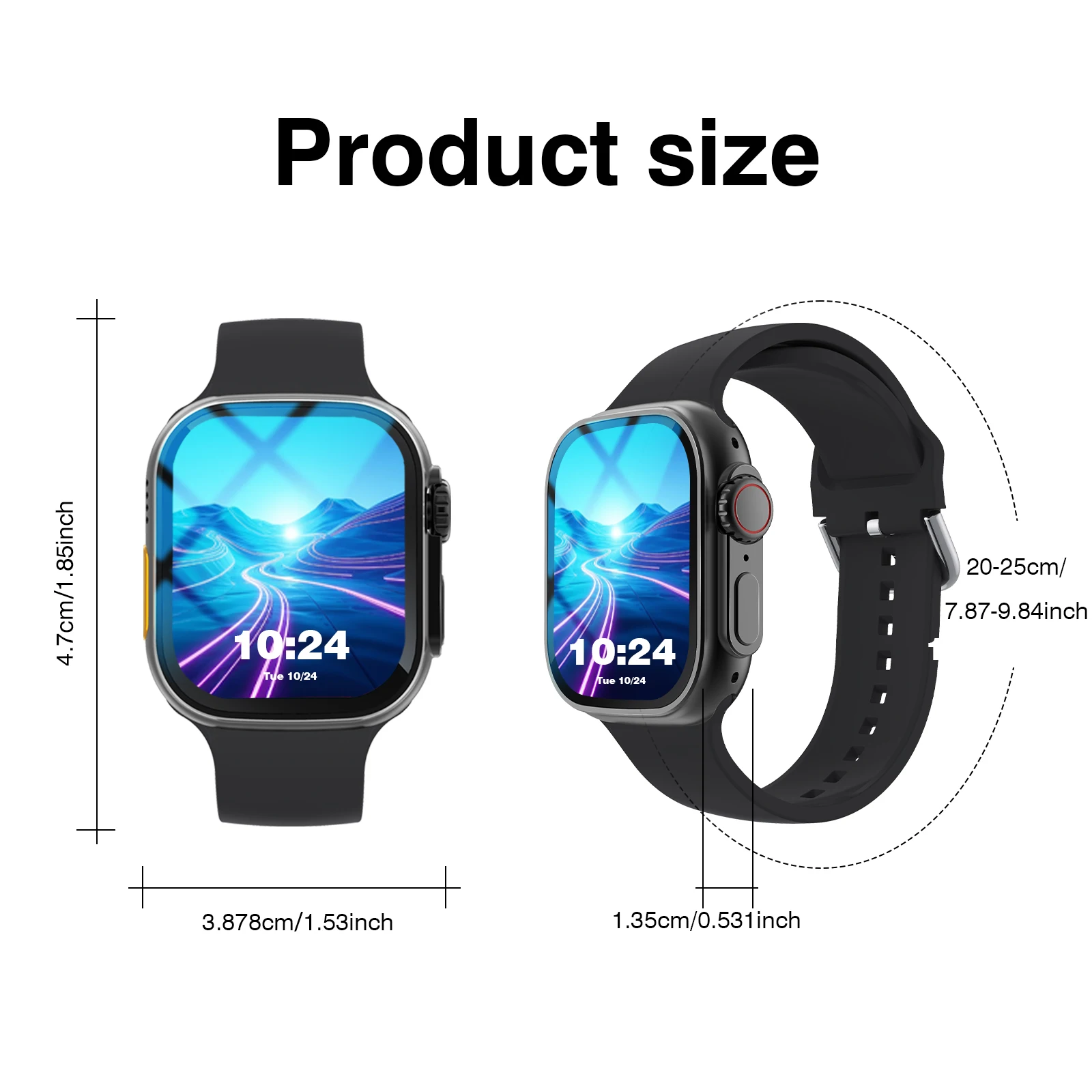 2026 Smart Watch with Wireless Calling, Weather Forecast & Sports Mode, DIY Wallpaper SMS Alerts Silicone Strap for Men Women 6