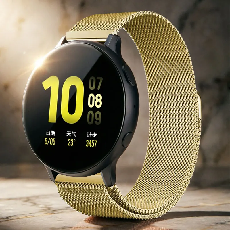 Universal 20mm/22mm Magnetic Smartwatch Bracelet Strap - Sleek Design