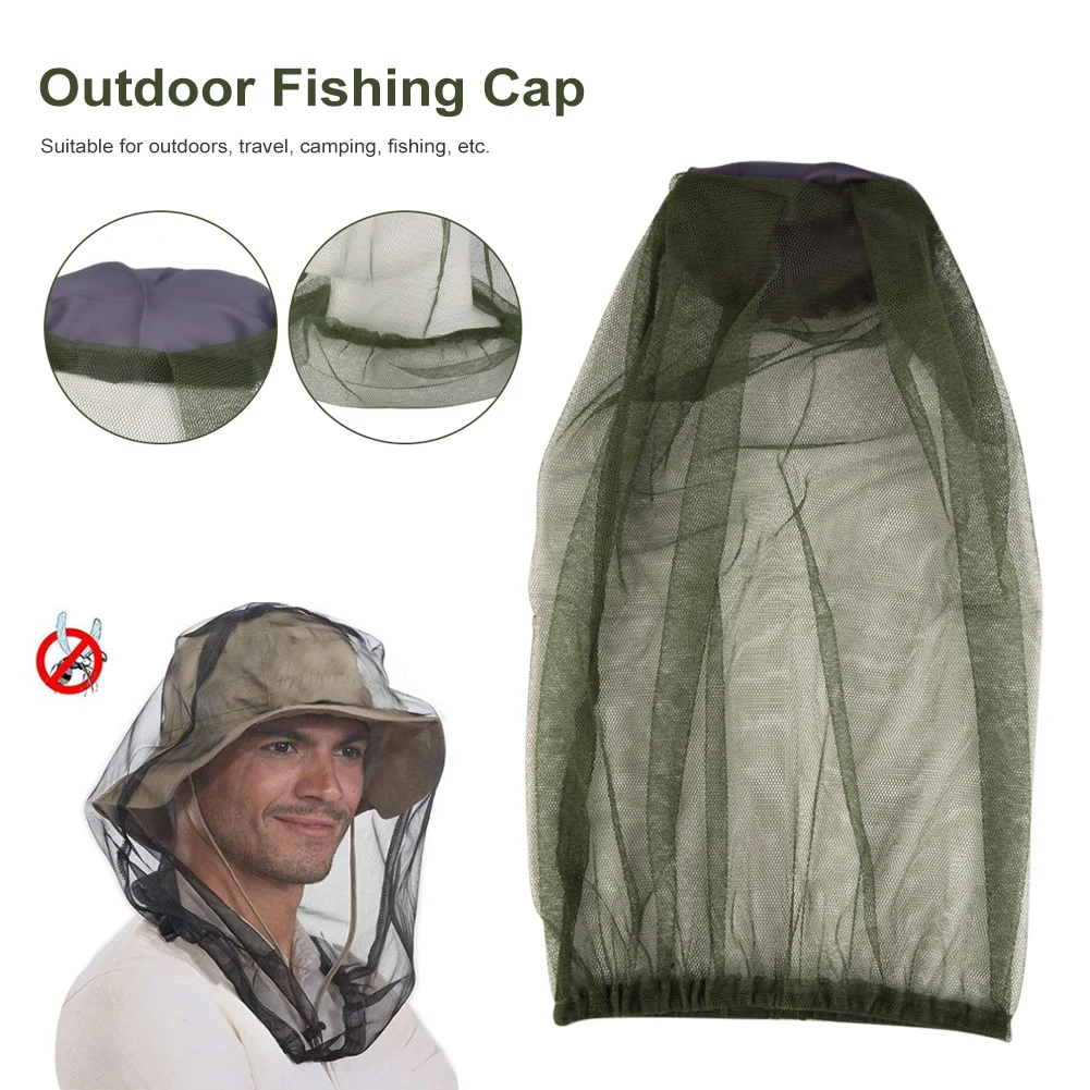 Mesh Face Protector Cap Mosquito Head Face Protector Net Hat Insect Bugs Bee Proof Mesh Hat Outdoor Fishing Sun Cap Insect-proof Cap Mesh Top Net Cover