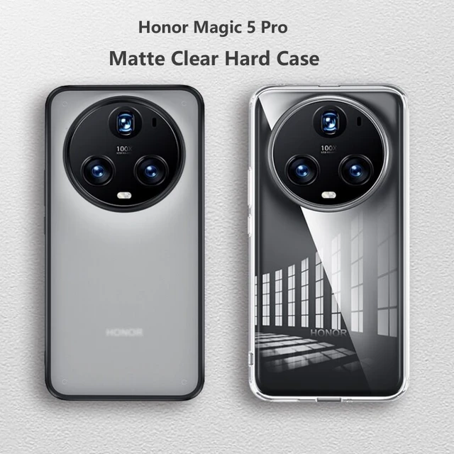 Funda transparente para Honor Magic 5 Pro, cubierta blindada a prueba de  golpes, parachoques transparente antigolpes