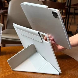 Versatile Multi-Fold Magnetic Tablet Case with Clasp - Smart Protective Shell for Honor GT 11.5 2025 (GRAY)
