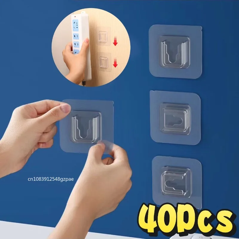 Double Sided Adhesive Wall Hooks Strong Invisible Traceless Snap Hook Transparent Wall Storages Holder Kit For Kitchen Bathroom