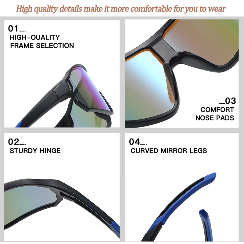 Cycling Glasses UV400 Anti Fog HD Lenses CE/ANSI Certified Cateye Design MTB/Road Bike