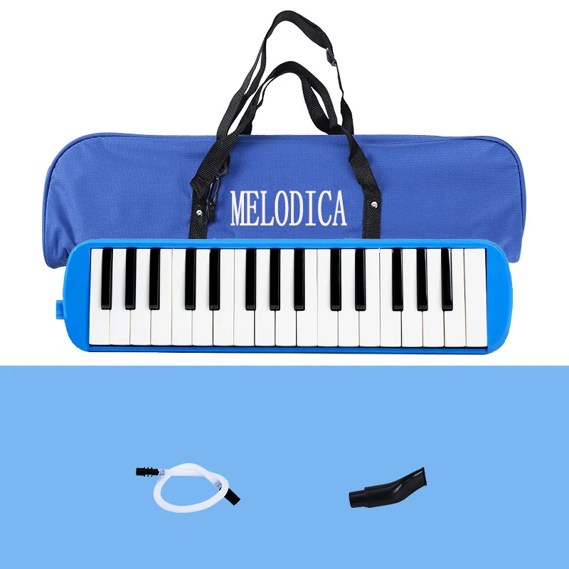 Portable 32-Key Melodica with Carrying Bag and Mouthpiece