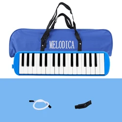 Portable 32 - Key Melodica with Carrying Bag and Mouthpiece (Blue)