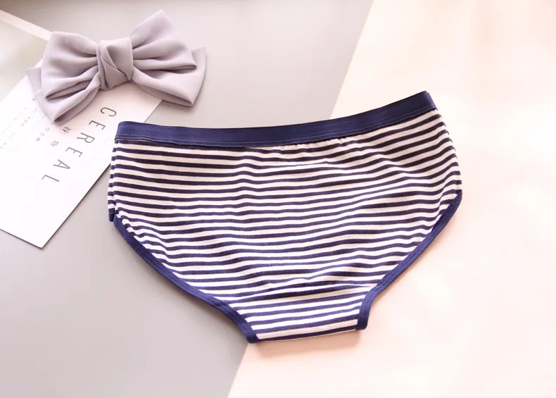 Description Picture 6 of itemCute Women Panties Cartoon Underwear Women's Mid-waist Navy Starfish Cotton Fabric Cotton Crotch Hip Lift Girly Briefs
