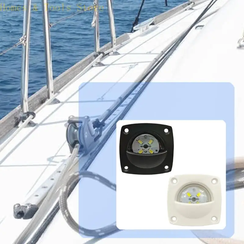 산책로 및 갑판에 적합한 밝은 4 LED 조명이있는 보트 용 H4GE 실용적인 LED 통로 조명 플라스틱 용기 램프