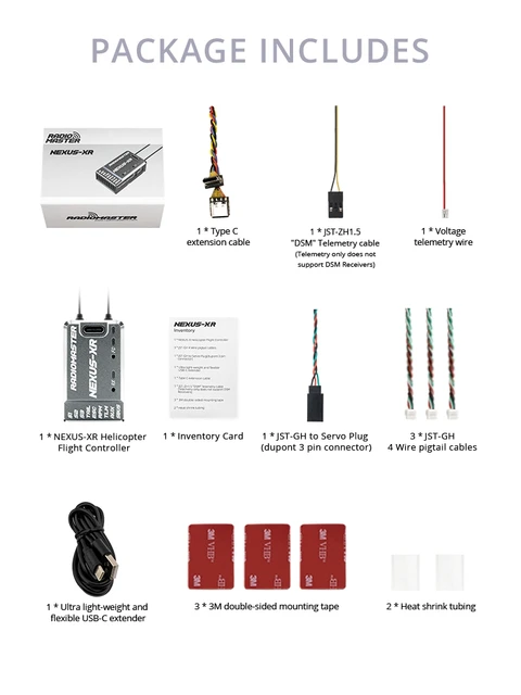 Radiomaster NEXUS-XR ヘリコプター フライト コントローラー FC