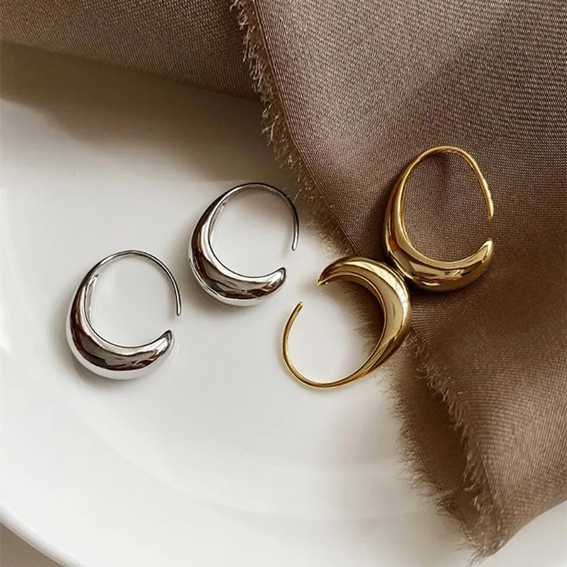 

SNQP New C-ring Metal Earrings For Women Temperament Ear Studs Not Fade Summer High-end Cool Casual Party Premium Jewelry Gifts