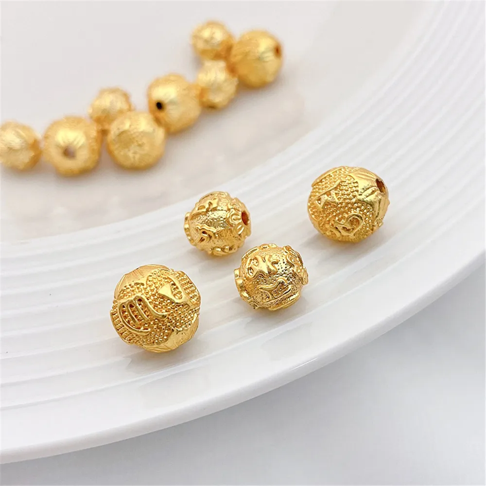 

1pcs 14K gold inlaid zircon concave wheel bead spacer DIY handmade bracelet necklace material accessories