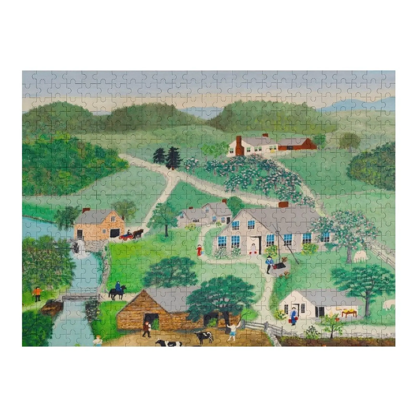 

Anna Mary Robertson 'Grandma' Moses The Old Oaken Bucket American Folk Art Jigsaw Puzzle Toddler Toys Personalised Name Puzzle