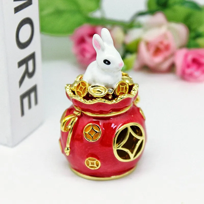 

Lucky Bag Rabbit Desktop Small Decoration Creative Fashion Home Jewelry Box Chinese Zodiac