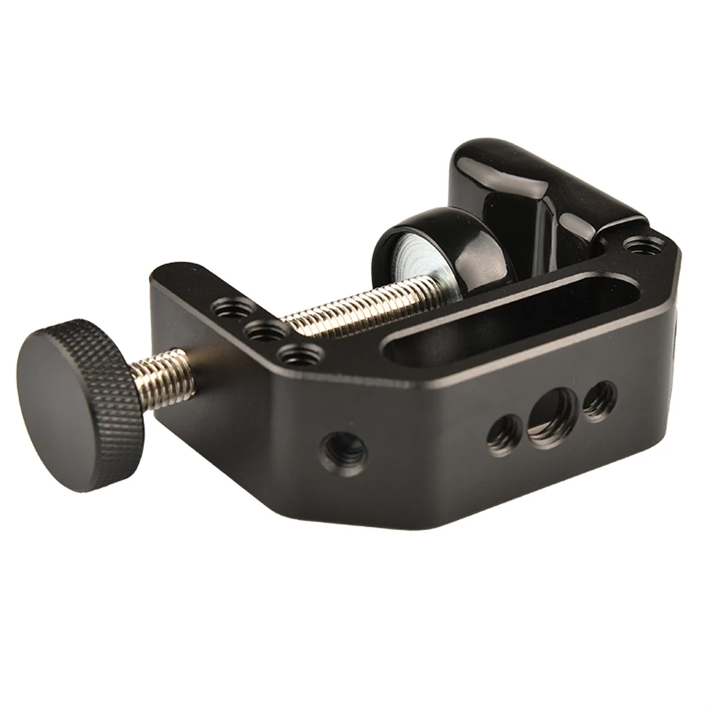 Camera Mount Clamp Heavy Duty G Clamp Desktop With 1/4" 3/8" Thread Holes For Monitor Camera