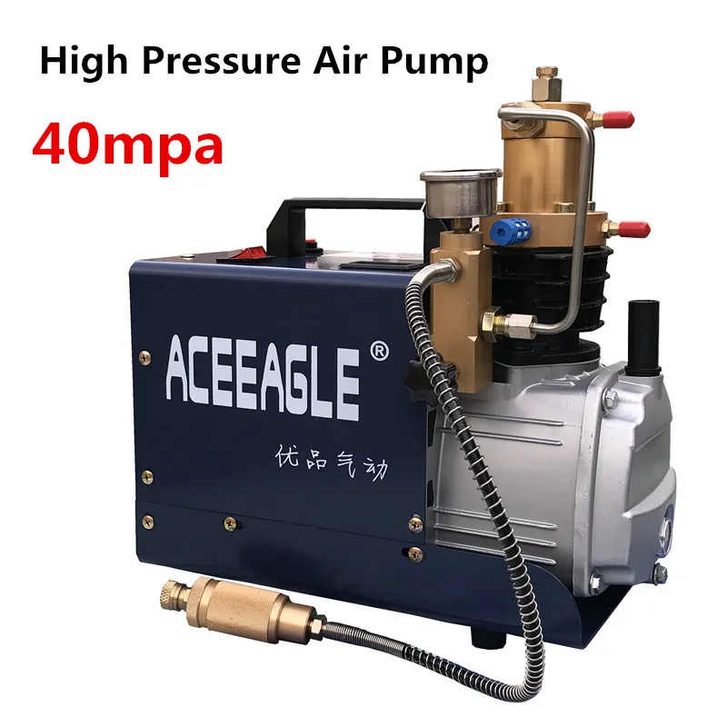 

220V 1.8KW 40 Mpa Electric Air Compressor High Pressure Air Pump pneumatic Inflator With high Pressure Safety Valve