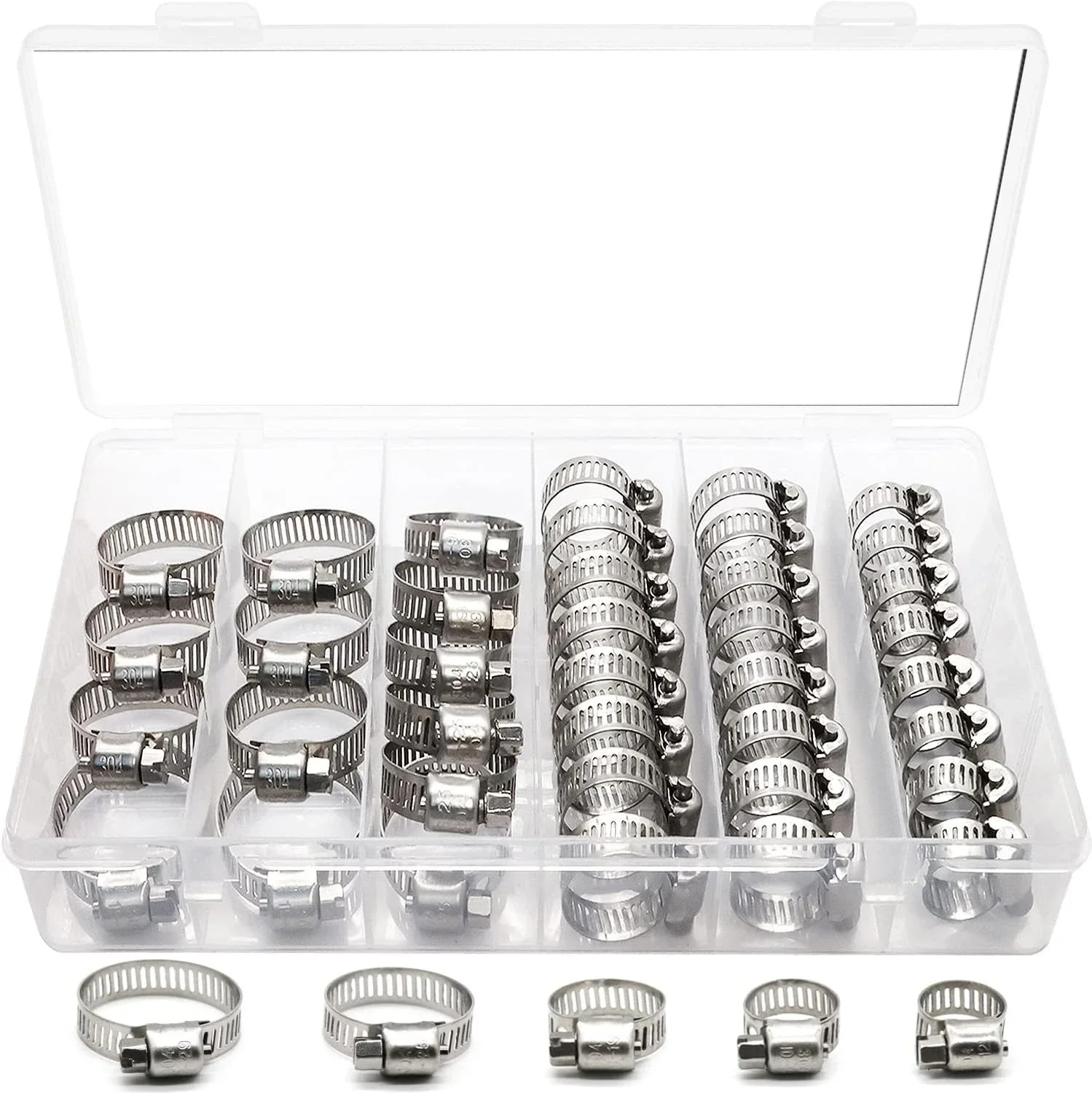 40pcs stainless steel American style throat clamp combination clamp joint