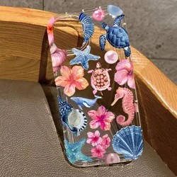 Ocean Life Theme Transparent Shockproof Phone Case Cover for iPhone 7 8 Plus (2)