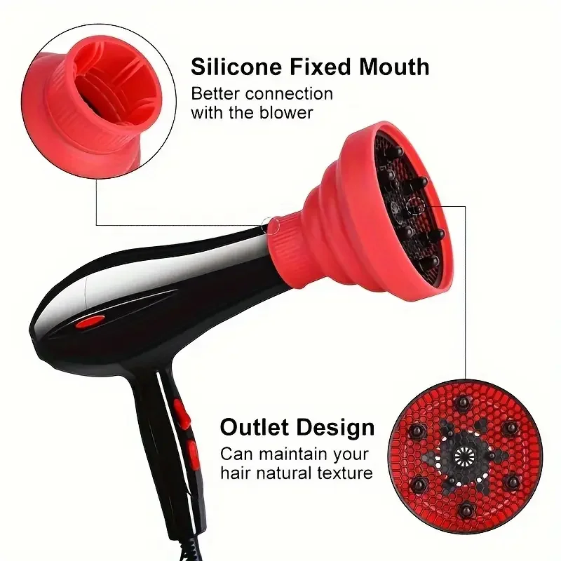 Silicone Hairdryer Diffuser Cover Adjustable Temperature Resistant Dispersing Drying Salon Tool hair styling tool