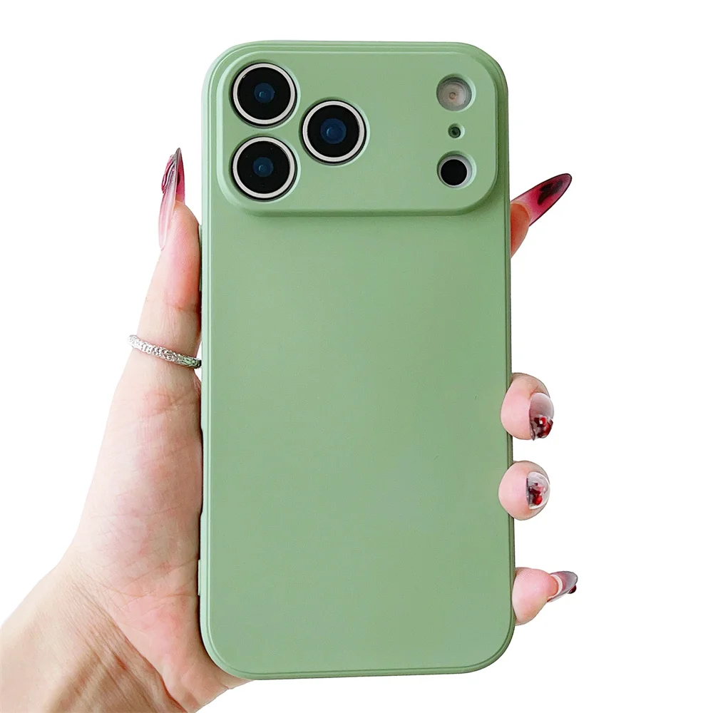 Ultrathin Non-Slip Green Phone Case with Camera Protector Lens